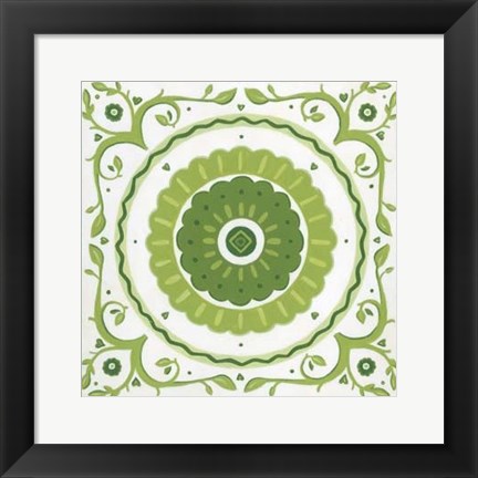 Framed Folk Tile III Print