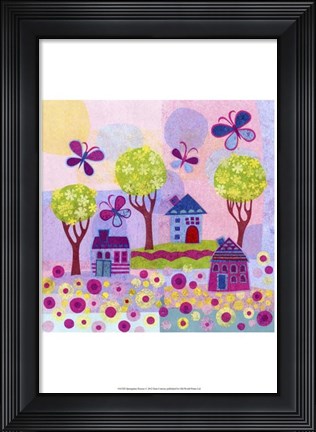 Framed Springtime Houses Print