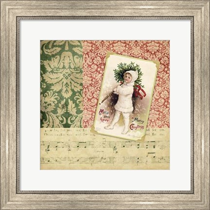Framed Victorian Christmas I Print
