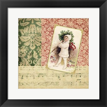 Framed Victorian Christmas I Print