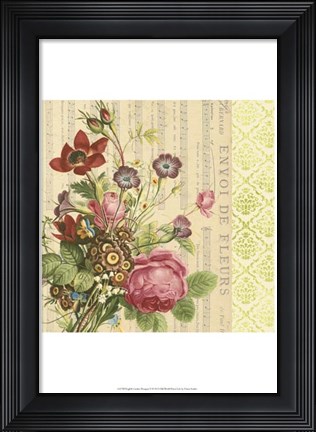 Framed English Garden Bouquet II Print