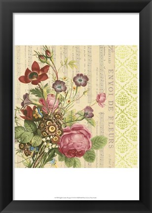 Framed English Garden Bouquet II Print