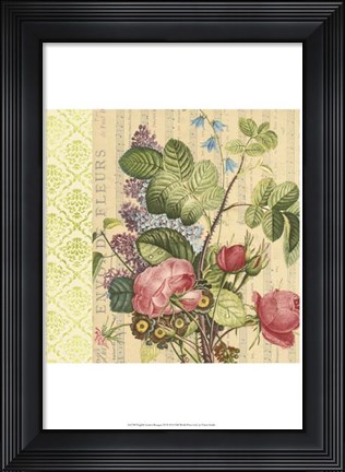 Framed English Garden Bouquet III Print