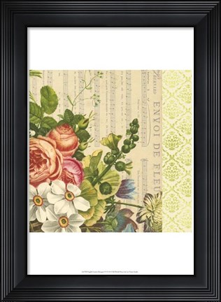 Framed English Garden Bouquet IV Print