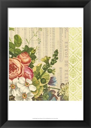 Framed English Garden Bouquet IV Print