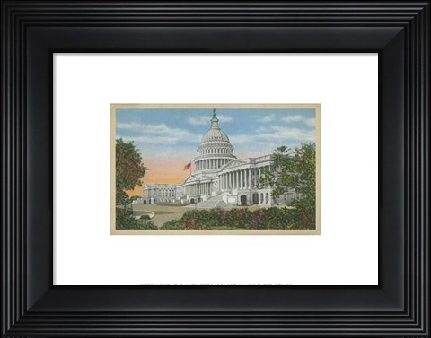 Framed Capitol Building, Washington, D.C. Print