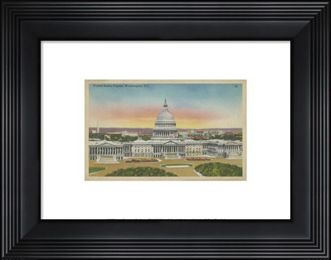 Framed Capitol Panoramic, Washington, D.C. Print