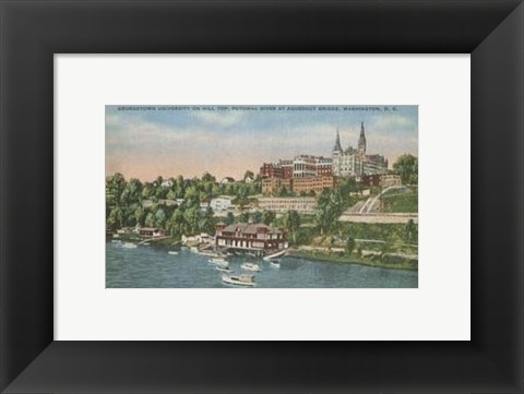 Framed Georgetown from the Potomac River Print