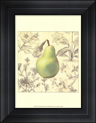 Framed Pear and Botanicals Print