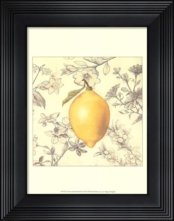 Framed Lemon and Botanicals Print