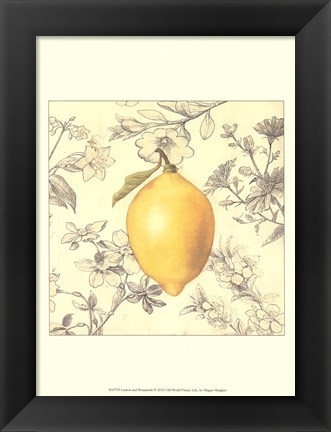 Framed Lemon and Botanicals Print