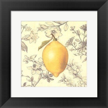 Framed Lemon and Botanicals Print
