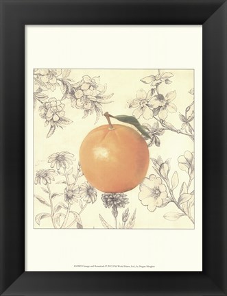 Framed Orange and Botanicals Print