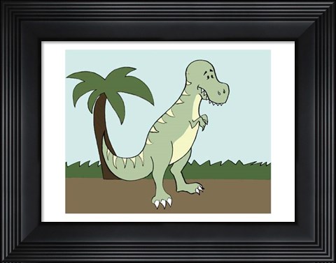 Framed Prehistoric Playtime I Print