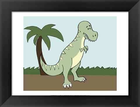 Framed Prehistoric Playtime I Print