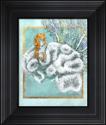 Framed Coral and Seahorse Print