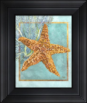 Framed Starfish and Coral Print