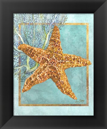 Framed Starfish and Coral Print