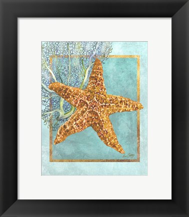 Framed Starfish and Coral Print