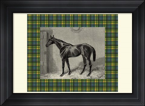 Framed Equestrian Plaid II Print