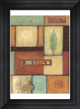 Framed Nature Collage I Print