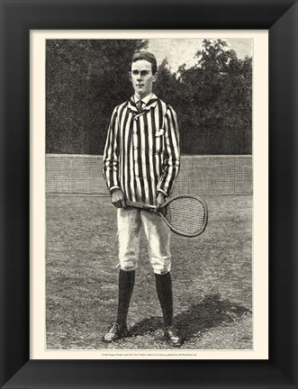 Framed Harper&#39;s Weekly Tennis III Print