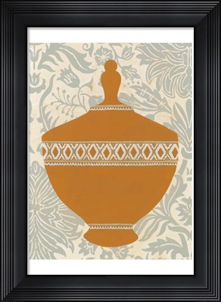 Framed Pottery Patterns I Print