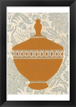 Framed Pottery Patterns I Print