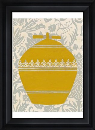 Framed Pottery Patterns II Print