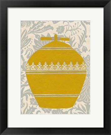Framed Pottery Patterns II Print