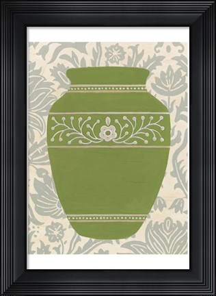 Framed Pottery Patterns III Print