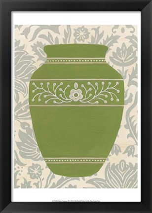 Framed Pottery Patterns III Print