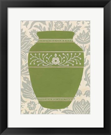 Framed Pottery Patterns III Print