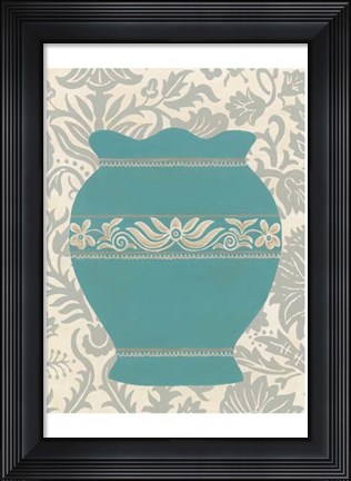 Framed Pottery Patterns IV Print