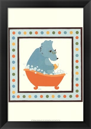Framed Rub-A-Dub Dino III Print