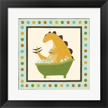 Framed Rub-A-Dub Dino IV Print