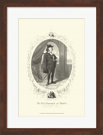 Framed Hamlet - oval Print