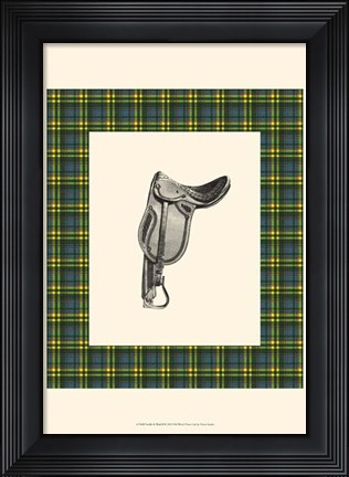 Framed Saddle and Plaid II Print