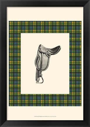 Framed Saddle and Plaid II Print