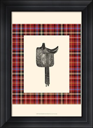 Framed Saddle and Plaid III Print