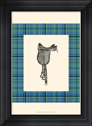Framed Saddle and Plaid IV Print