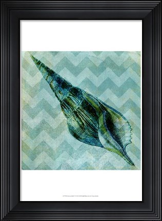 Framed Chevron Shell V Print