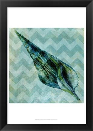 Framed Chevron Shell V Print