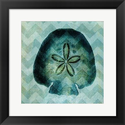 Framed Chevron Shell VI Print