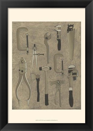 Framed Tools II Print
