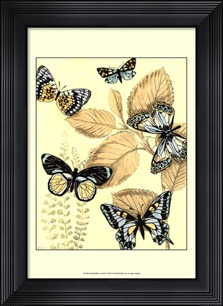 Framed Spa Butterflies in Nature I Print
