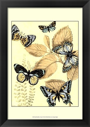 Framed Spa Butterflies in Nature I Print