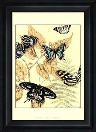 Framed Spa Butterflies in Nature II Print