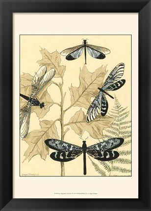 Framed Spa Dragonflies in Nature I Print