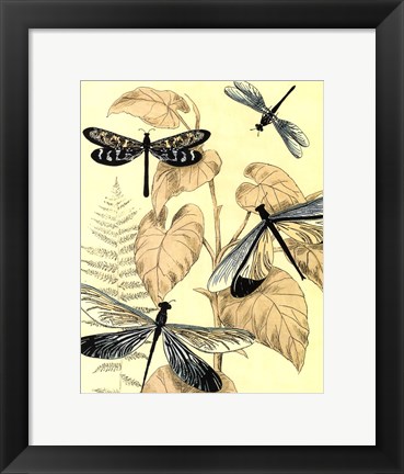 Framed Spa Dragonflies in Nature II Print